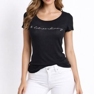 Express "Be Extraordinary" Black Graphic Tee